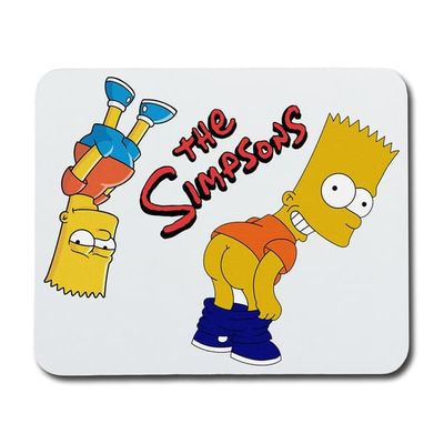 Musmatta: The Simpsons Bart, halkfri gummibas, livfull och unik design, perfekt för hemmet eller kontoret