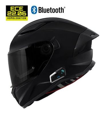 BLUETOOTH DARKKNIGHT PANTHER MATT BLACK 9X SOLO SOLVISIR MC HJÄLM DS5