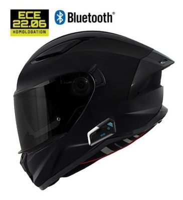 BLUETOOTH DARKKNIGHT PANTHER MATT BLACK 9X SOLO SOLVISIR MC HJÄLM DS5