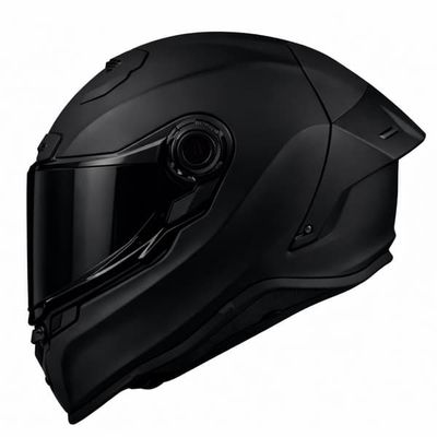 THUNDER XR 22-06 MATT BLACK SOLVISIR MC HJÄLM