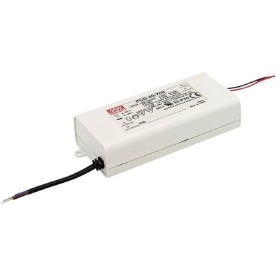 MW Mean Well PCD-40-700B LED driver Konstantström 40 W 0.7 A 34 - 57 V/DC dimbar, PFC-krets, Överbelastningsskydd, Mont