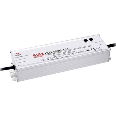 MW Mean Well HLG-150H-30A LED driver, LED transformator Konstantspänning, Konstantström 150 W 5 A 30 V/DC PFC-krets, Öv