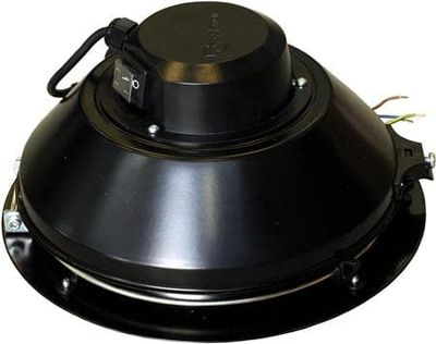 SYSTEMAIR Takfläkt TFSR 160 med ø160mm inloppsrör och horisontellt utlopp. Max. luftvolym 50Hz 436 m³/h eller 245 m³/h v/200 Pa, 1x230V/50-60Hz.