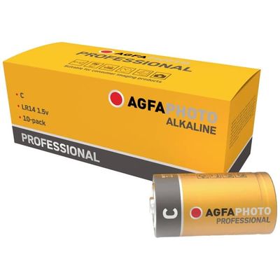 Batteri R14 (C) AgfaPhoto Professional LR14 Alkaliskt 1.5 V 10 st