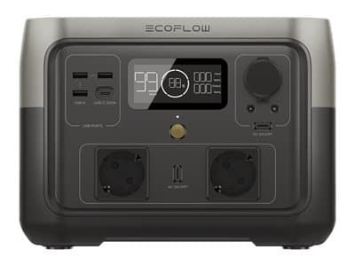 EcoFlow RIVER 2 Max - Bærbar strømstasjon - AC 220-240/ DC 11-50/12/24 V - 1000 watt - litium-jernfosfat - 512 Wh - Wi-Fi, Bluetooth - utgangskontakt