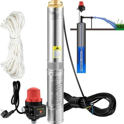 Dränkbar pump 550W, 230V/50Hz, 50L/min, 89 m Huvud, 20 m sladd, automatisk tryckbrytare, IP68 vattentät.