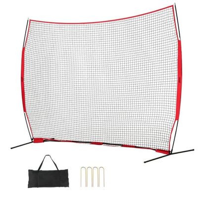 Barricade Backstop Net, 12x9 ft boldsportsbarriere, bærbart træningsudstyr med bæretaske, beskyttelsesskærm til baseball, softball, lacrosse