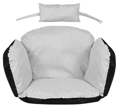 Trädgårdskudde 112x113 cm för hängande stol storkbo vattentät ljusgrå
