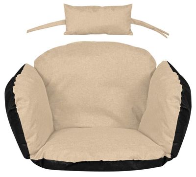 Trädgårdskudde 112x113 cm för hängande stol storkbo vattentät beige