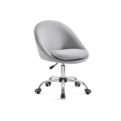 Homeoffice OBG020G01 Drejestol, skrivebordsstol, skumpolstring, højdejusterbar, til studie, soveværelse, grå