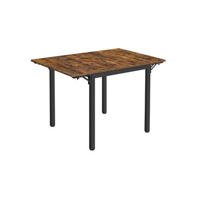 KDT077B01 Hopfällbart matbord för 2-4 personer för små utrymmen Vintage Brown/Black