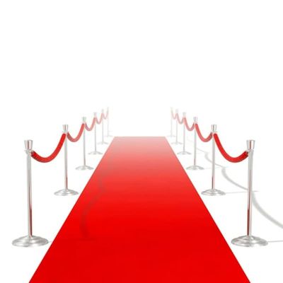 Röd extra tung matta 1 x 10 m - Perfekt för event, bröllop och fester | Färg: Röd | Storlek: 1 x 10 m