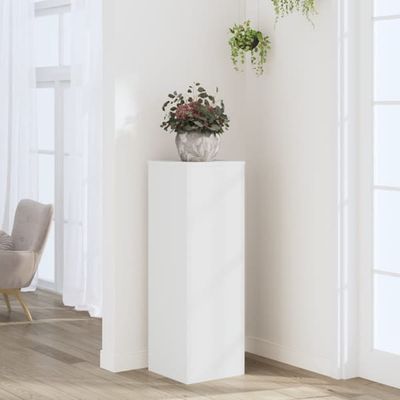 Plantestativ i konstrueret træ - Hvid | Størrelse: 33x33x100 cm