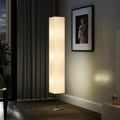 Golvlampa med stålstativ - Elegant inredningsdetalj | Färg: Beige | Höjd: 170 cm