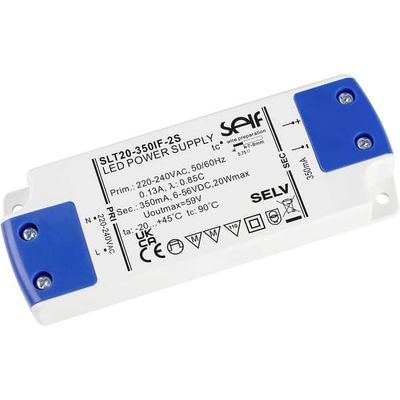 Self Electronics SLT20-350IF-2S LED transformator 20 W 0.35 A 6 - 56 V inte dimbar 1 st