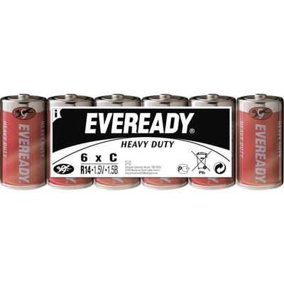 Batteri R14 (C) Eveready SHD Zink-kol 1.5 V 6 st