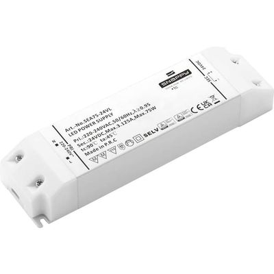 Dehner Elektronik SEA 75-24VL LED driver Konstantspänning 75 W 3.12 A 24 V/DC Överbelastningsskydd, Överspänning, möbel
