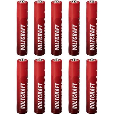 VOLTCRAFT VC-16108025 Mini (AAAA)-batteri AAAA (R61) Alkaliskt 1.5 V 500 mAh 10 st