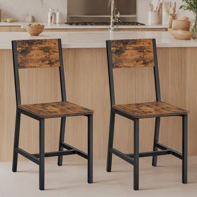 VASAGLE matsalsstolar, 2-pack, metallram
