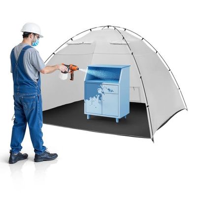 Malertelt - Bærbar sprøjtekabine - Mål 2950 x 2920 x 2020 mm - Indbygget gulv - Netventilation - Oxford-stof - Til skabe, stole, borde