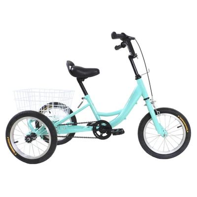 Børnecykel - Enkeltgear - Højkulstofstålramme - 18T friløb - Sadelhøjde 55–65 cm - Styr 52 cm - 118×51,5×70–76 cm - Lysegrøn