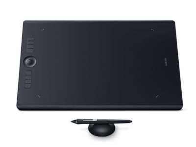 Wacom Intuos Pro Large - Digitizer - højre- og venstrehåndet - 43 cm x 28.7 cm x 0.8 cm - multi-touch - elektromagnetisk - 8 knapper - trådløs, kabli