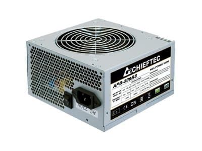 Chieftec VALUE SERIES APB-500B8 - Nätaggregat (intern) - ATX12V 2.3 - AC 230 V - 500 Watt - aktive PFC - silver