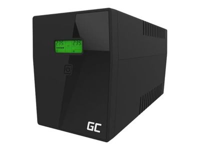 Green Cell Micropower 800VA - UPS - AC 220/230/240 V - 480 Watt - 800 VA - 9 Ah - USB - utgångskontakter: 2