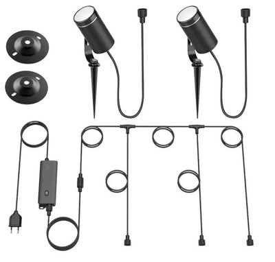 DELTACO SMART HOME - RGB/White Havelys - 6 W (pakke med 2 lamper + strømadapter)