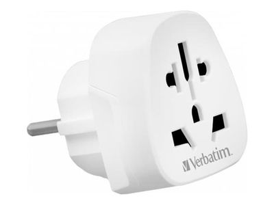 Verbatim WTEU-02 - Adapter för effektkontakt - Typ A, typ B, Typ C, Typ G, Typ I, Typ J, Typ L, Typ N (P) till Typ E, Typ F (R) - 100-250 V - 10 A