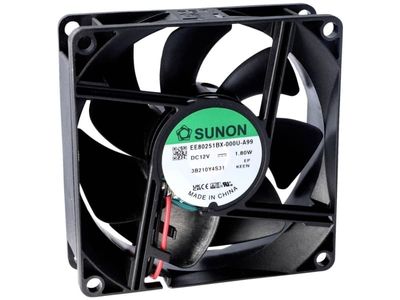 Sunon MF80251V2-1000U-A99 Aksial ventilator 12 V/DC 62.84 m³/h (L x B x H) 25 x 80 x 80 mm