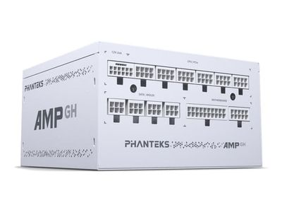 Phanteks AMP GH 1000 - Nätaggregat (intern) - helt modulär - ATX12V 3.1 - 80 PLUS Platinum - AC 100-240 V - 1000 Watt - Europa - vit