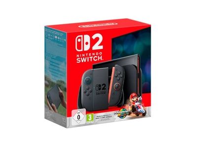 Nintendo Switch 2 + Mario Kart World, Nintendo Switch 2, Sort, Analog/digital, D-pute, Hjem-knapp, Menyknapp, Strømknapp, Knapper, LCD