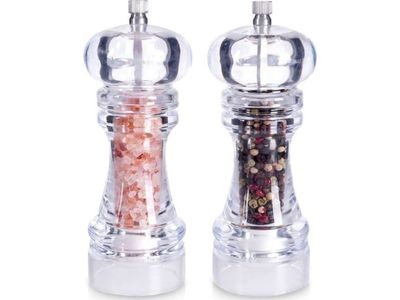 Hit krydderkvern Akryl salt- og pepperkvern, 2 stk.