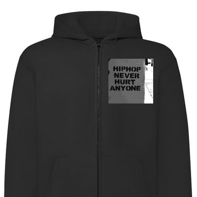 Hettegenser med Glidelås | Zip-Hettegenser for Voksen Hip Hop Never Hurts Anyone Citat Streetwear Musik Livsstil