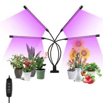 OBOSOE LED Växtlampa med Timer – 40W 80 LED & 30W 60 LED Växtbelysning för Inomhusodling