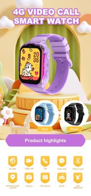 Børne-smartwatch med 4G, GPS og videosamtale 1.83 tommer HD-skærm