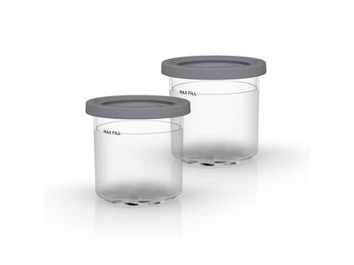 Ninja XSK2PNT300EUK, Grå, Gjennomsiktig, Ninja Creami NC300EU, 2 stykker, 400 g