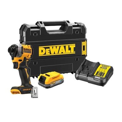 DeWALT 18V XR® Brushless 1/4" Compact Impact Driver - x POWERSTACK™ 1.7Ah DCF850E1T-QW