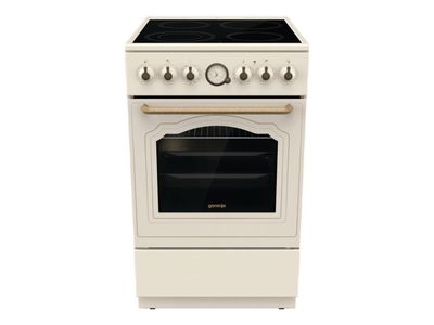 Gorenje Classico GECS5B70CLI - Komfyr - med dampfunksjon - frittstående - bredde: 50 cm - dybde: 59.4 cm - høyde: 85 cm - med selvrens - elfenben