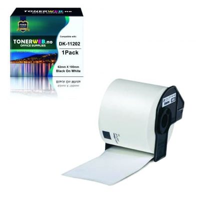 Brother DK-11202 62x100mm (300stk) Leveranse Etikett, erstatter (1 stk.)