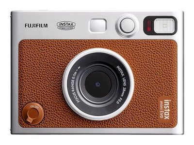 Fujifilm Instax mini Evo - Digitalkamera - kompakt med øyeblikkelig bildeskriver - Bluetooth - brun