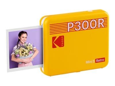 Kodak Photo Printer Mini 3 Retro - Skirver - farge - fargesublimering - 76.2 x 76.2 mm - Bluetooth - gul
