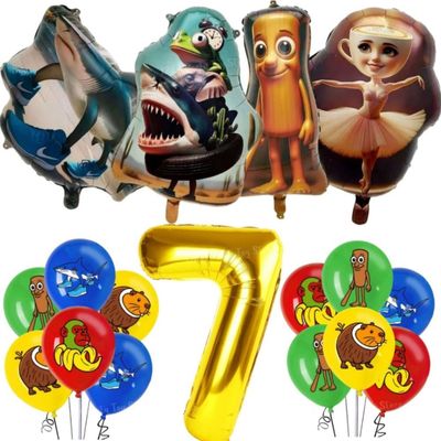 Italialainen Brainrot Tung Tung Sahur Tralalo Lasten syntymäpäiväjuhlatarvikkeet ilmapallopöytäastiat kuppilautanen banderolli lelulahjakoristesetti