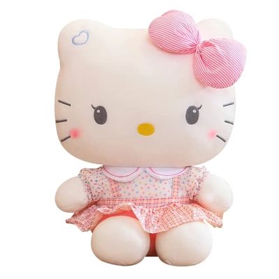 Sanrio Hello Kitty Anime Hello Kitty stoppade leksaker Plyschmjuk kudde Födelsedagspresenter till flickor Kawaii Hello Kitty plyschdockor