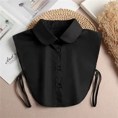 Mode 2025 Front Tie Vit Fake Collar for Women Stand Avtagbar krage Fake Girls Vintage Spets Dam False Blus Collar