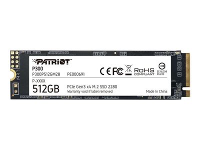 Patriot P300 - SSD - 512 GB - intern - M.2 2280 - PCIe 3.0 x4 (NVMe)