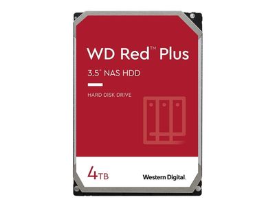 WD Red Plus WD40EFPX - Harddisk - 4 TB - intern - 3.5" - SATA 6Gb/s - 5400 rpm - buffer: 256 MB