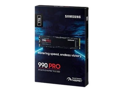 Samsung 990 PRO MZ-V9P1T0BW - SSD - krypterat - 1 TB - inbyggd - M.2 2280 - PCIe 4.0 x4 (NVMe) - 256 bitars AES - TCG Opal Encryption 2.0