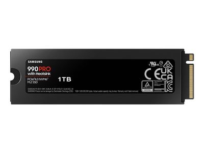 Samsung 990 PRO MZ-V9P1T0GW - SSD - kryptert - 1 TB - intern - M.2 2280 - PCIe 4.0 x4 (NVMe) - 256-bit AES - TCG Opal Encryption 2.0 - integrert kjøl